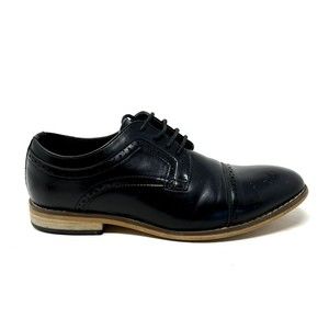 Stacy Adams Youth 3 Black Brown Cap Toe Lace Up Oxford Dress Shoes 43418-001